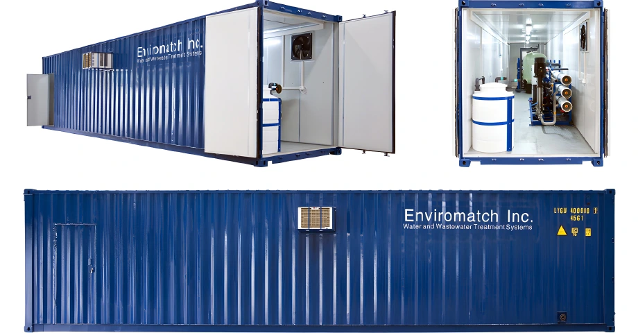 Containerized Brackish Water RO System 300 m3/day Qatar